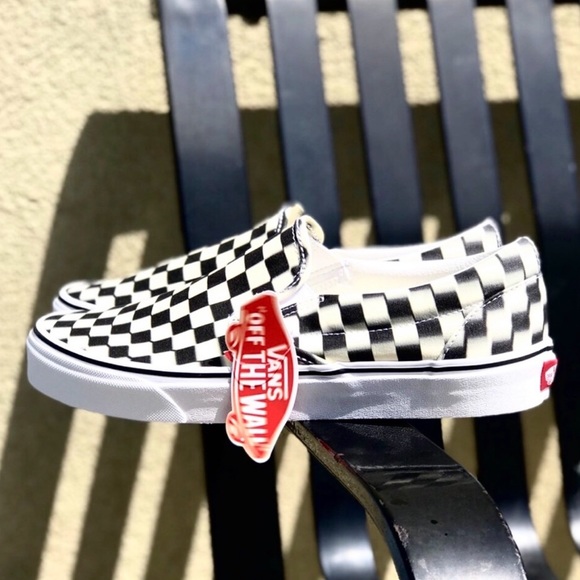 NWT Vans 5 ⭐️ Checkerboard Trippy Slip on - Picture 5 of 6